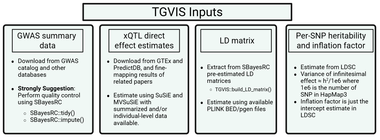 TGVIS Input